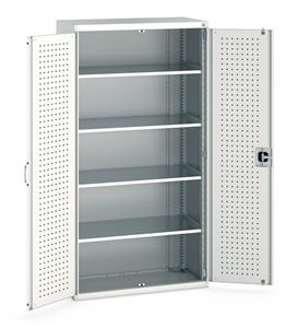 Bott Industial Tool Cupboards with Shelves Bott Perfo Door Cupboard 1050Wx525Dx2000mmH - 4 Shelves